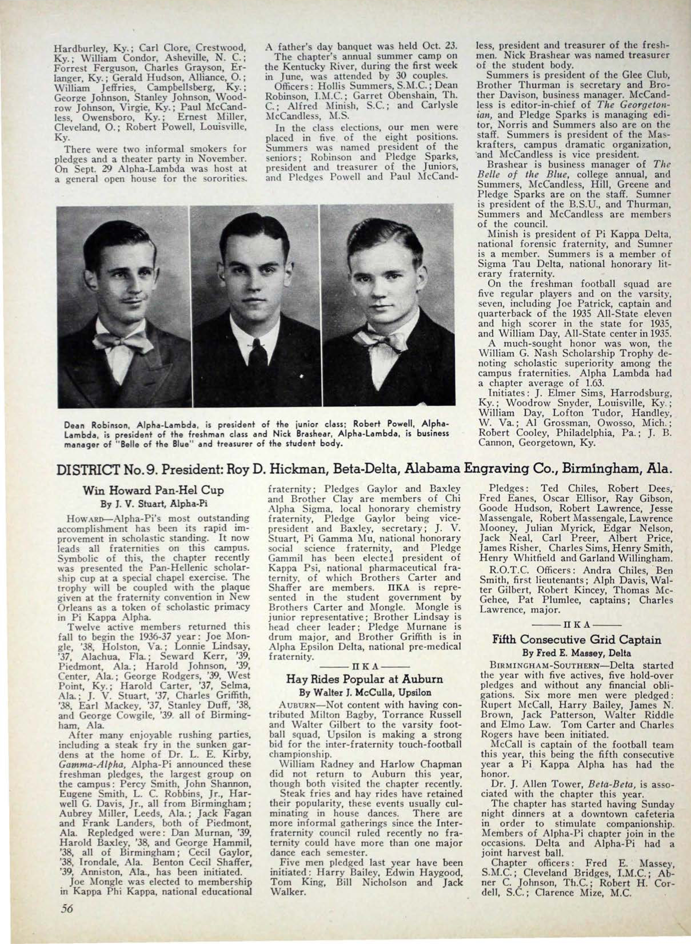 News From The Chapters: District No. 9, December 1936